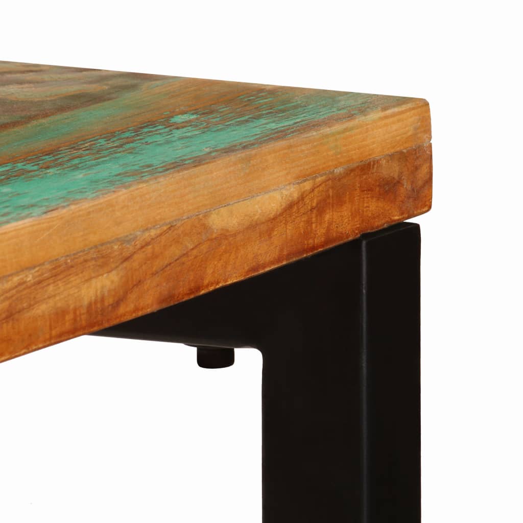 Tavolo Consolle 120x35x76 cm in Massello di Recupero e Acciaio - homemem39
