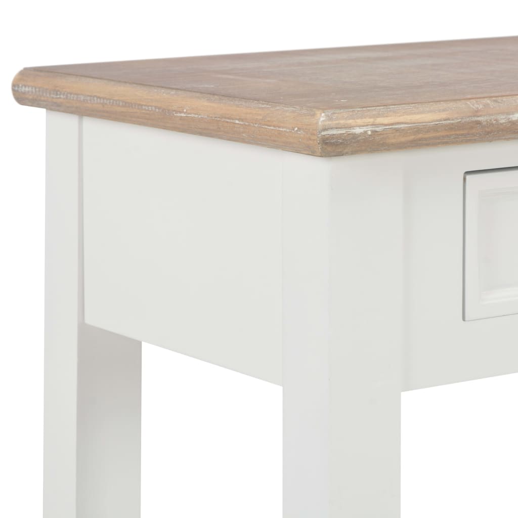 Tavolo Consolle Bianco 110x35x80 cm in Legno