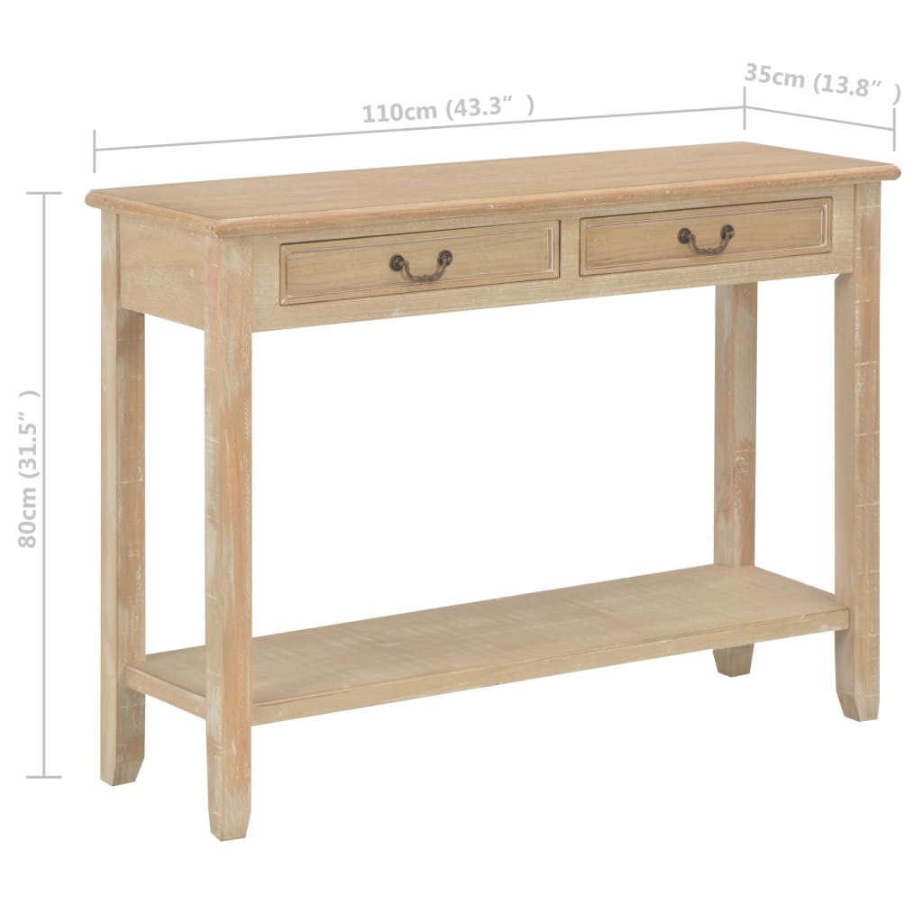 Tavolo Consolle 110x35x80 cm in Legno - homemem39
