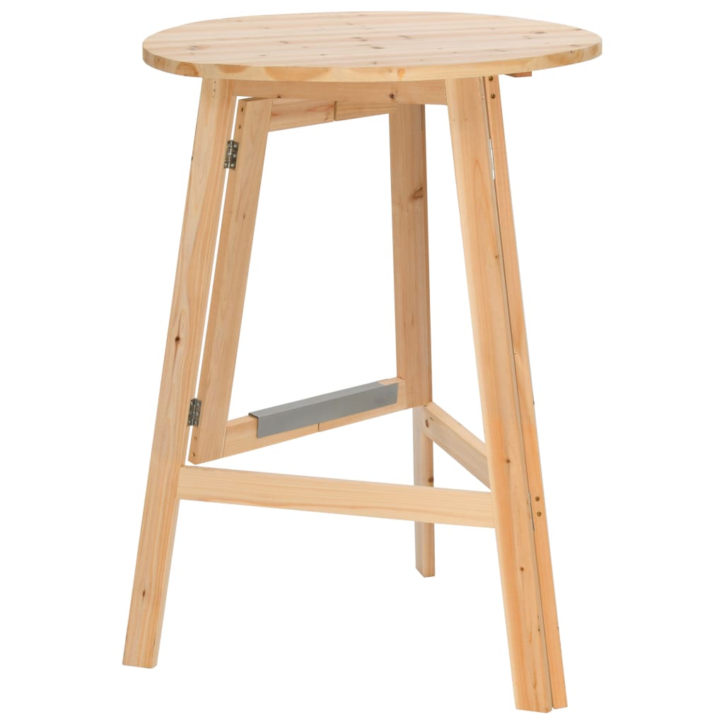 Tavolino da Bar Pieghevole 78 cm in Legno di Abete - homemem39