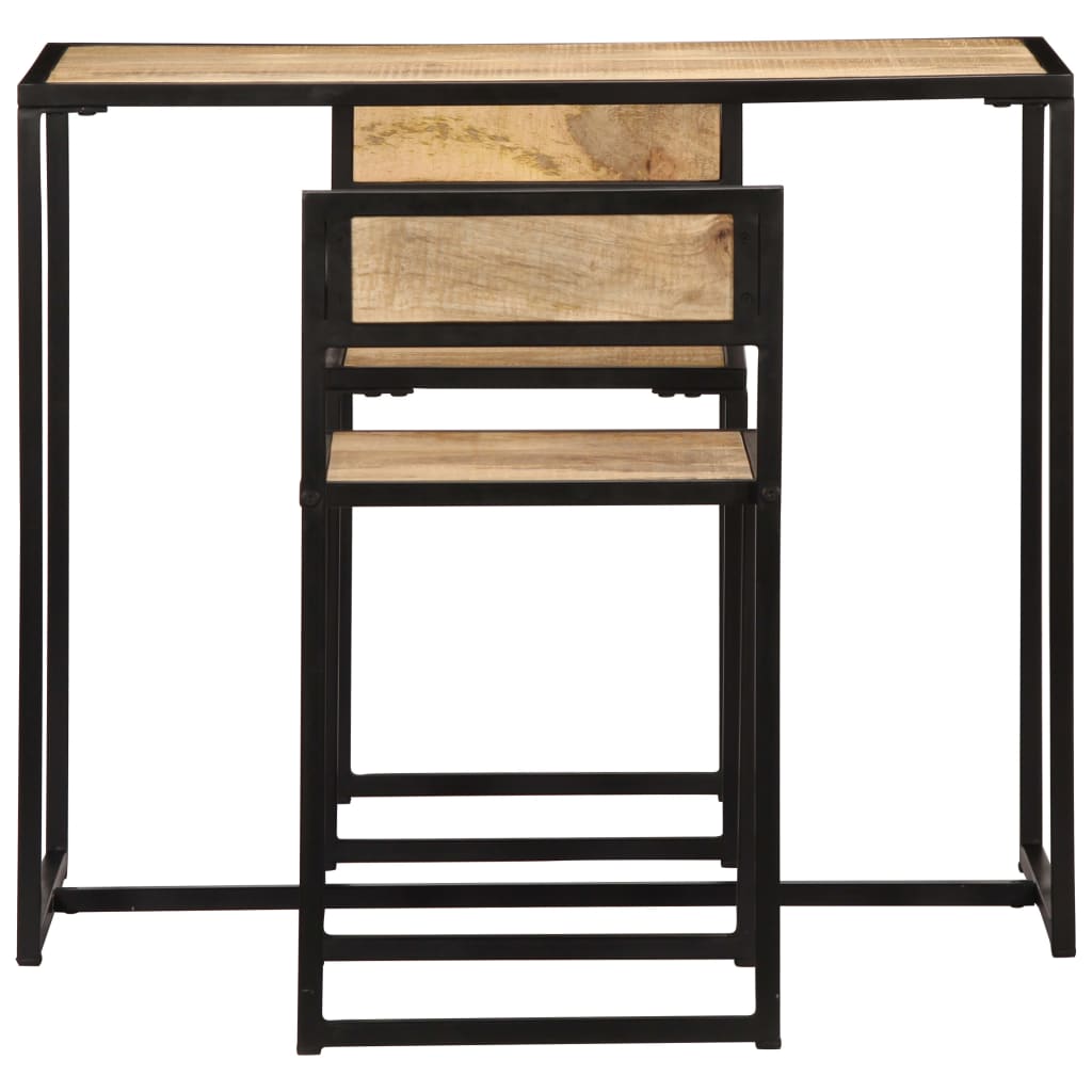 Set per Sala da Pranzo 3 pz in Legno Massello di Mango - homemem39