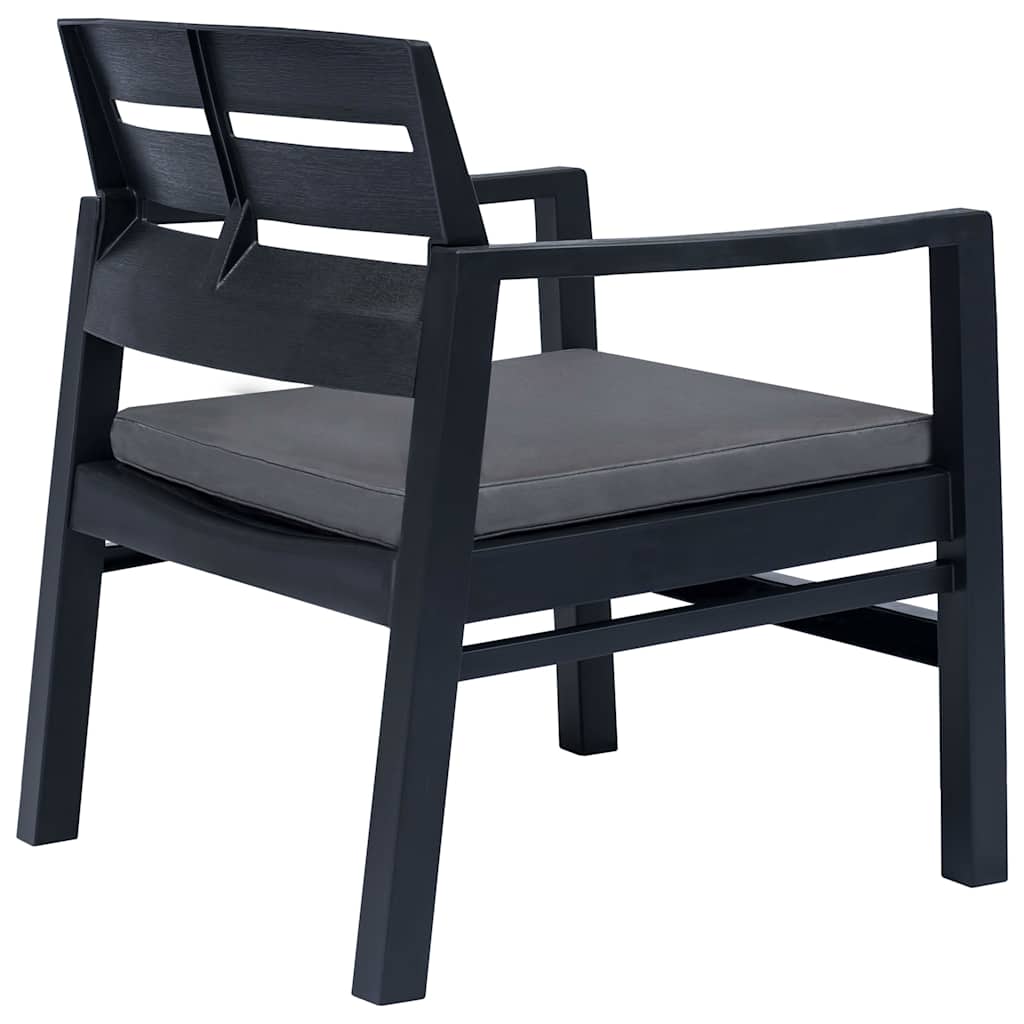 Set Salotto da Giardino 3 pz in Plastica