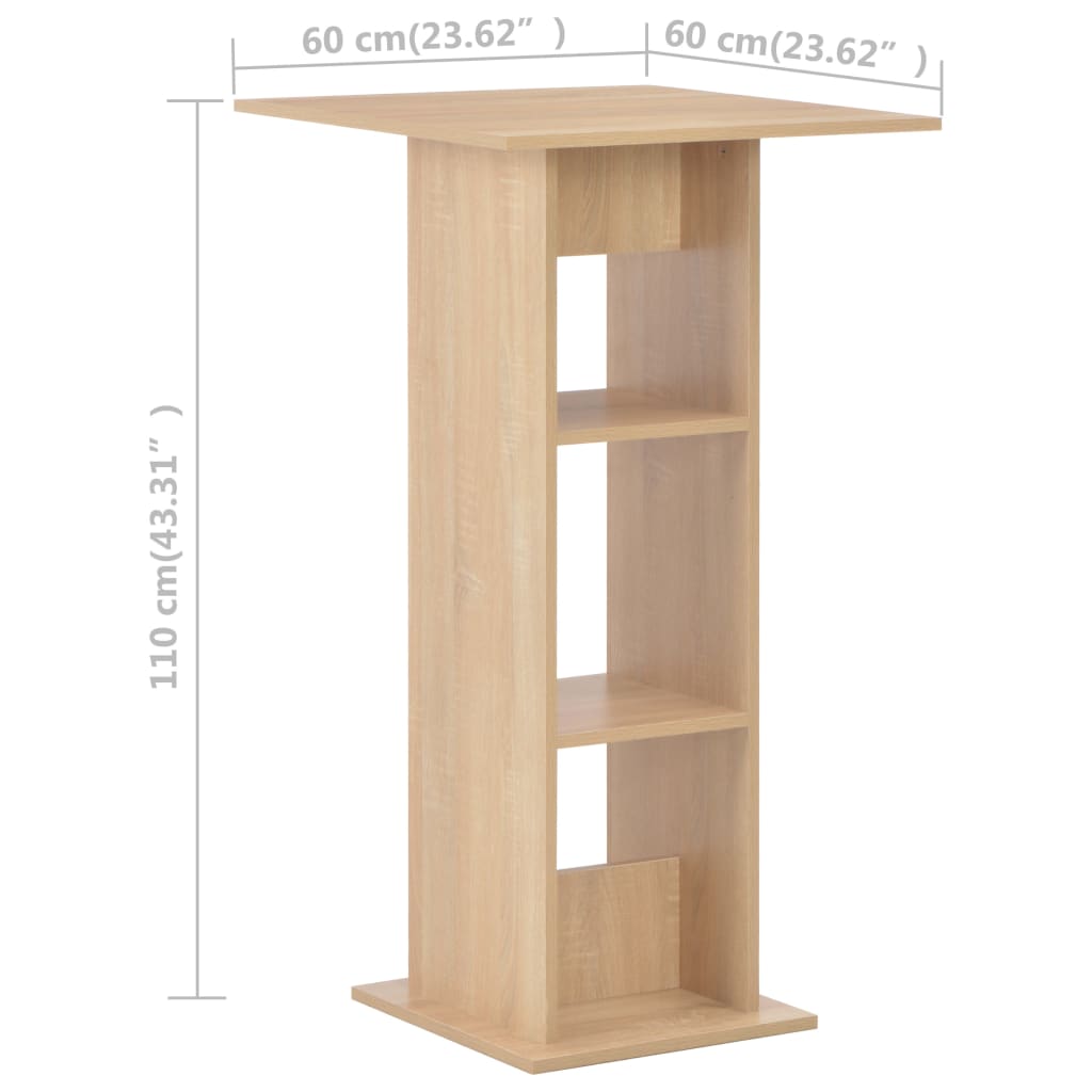 Tavolo da Bar Rovere 60x60x110 cm | homemem39
