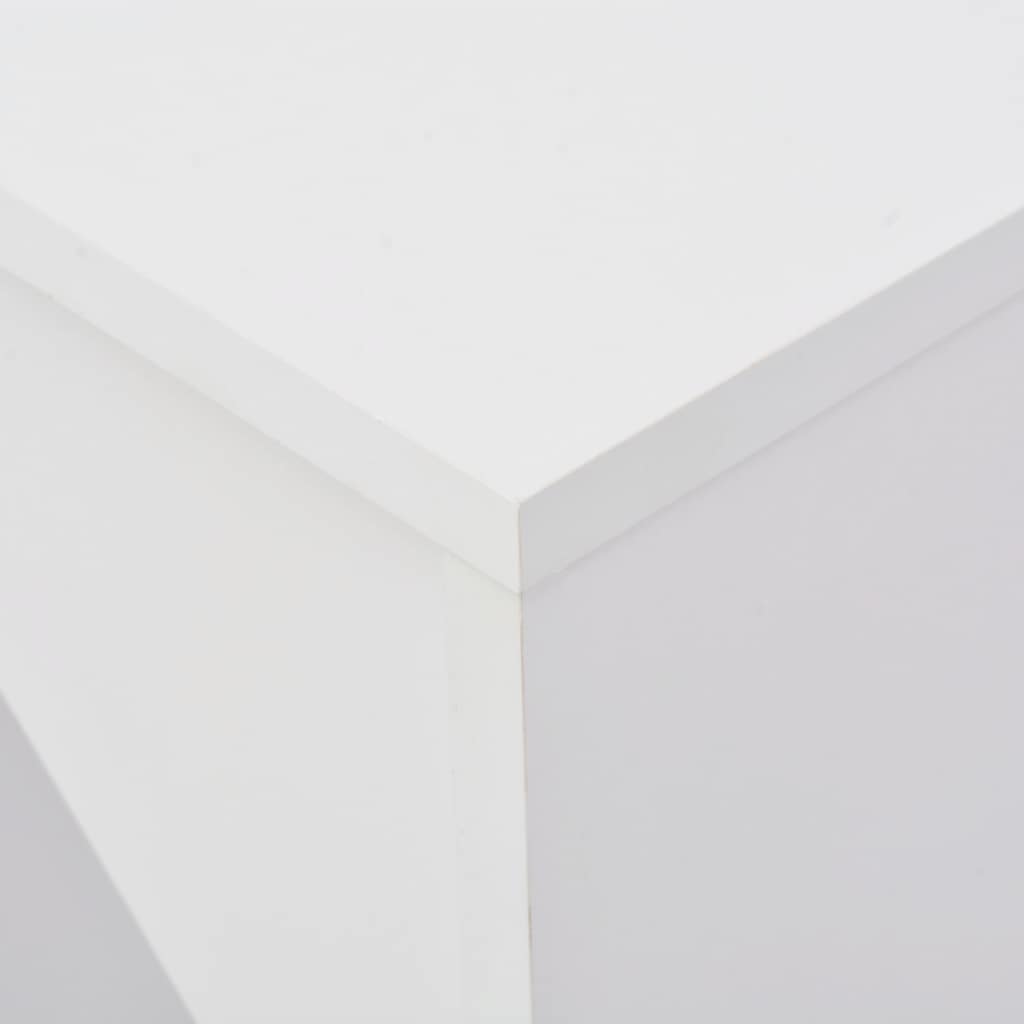 Tavolo da Bar con Scaffale Mobile Bianco 138x39x110 cm | homemem39