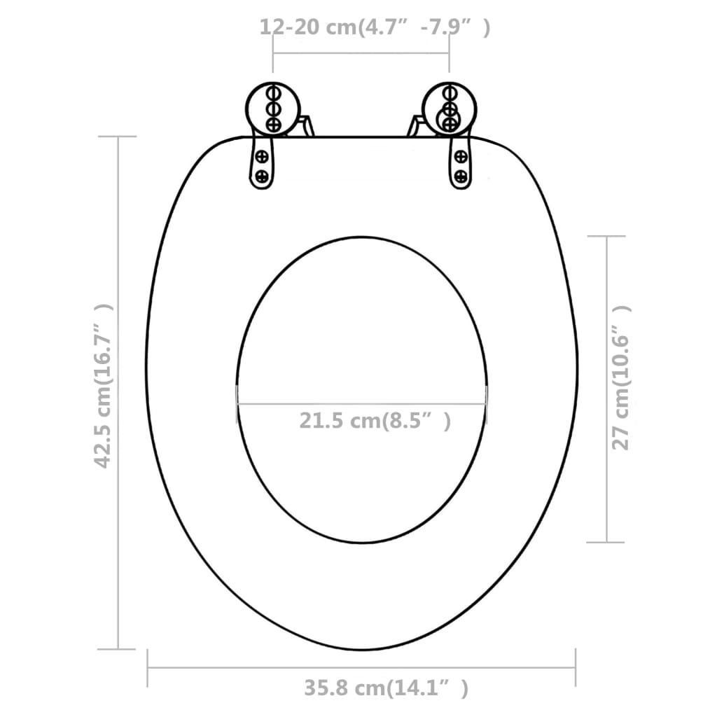 Tavolette WC con Coperchi 2 pz in MDF Bianche | homemem39