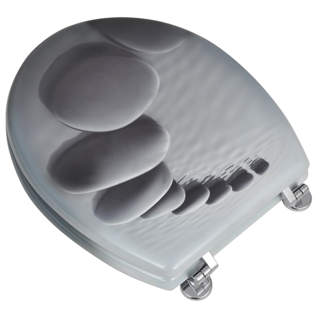 Tavolette WC con Coperchi 2 pz in MDF Design Pietre - homemem39