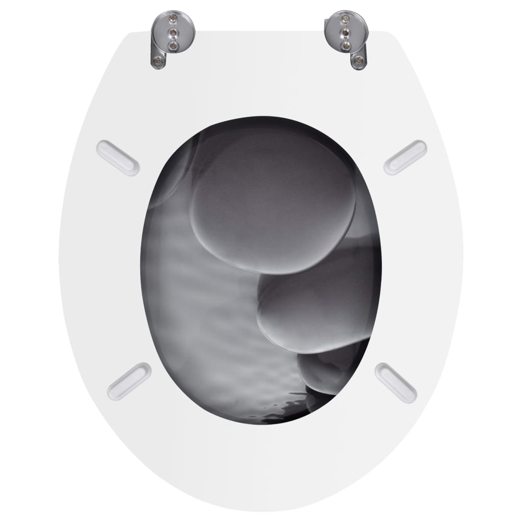 Tavolette WC con Coperchi 2 pz in MDF Design Pietre - homemem39