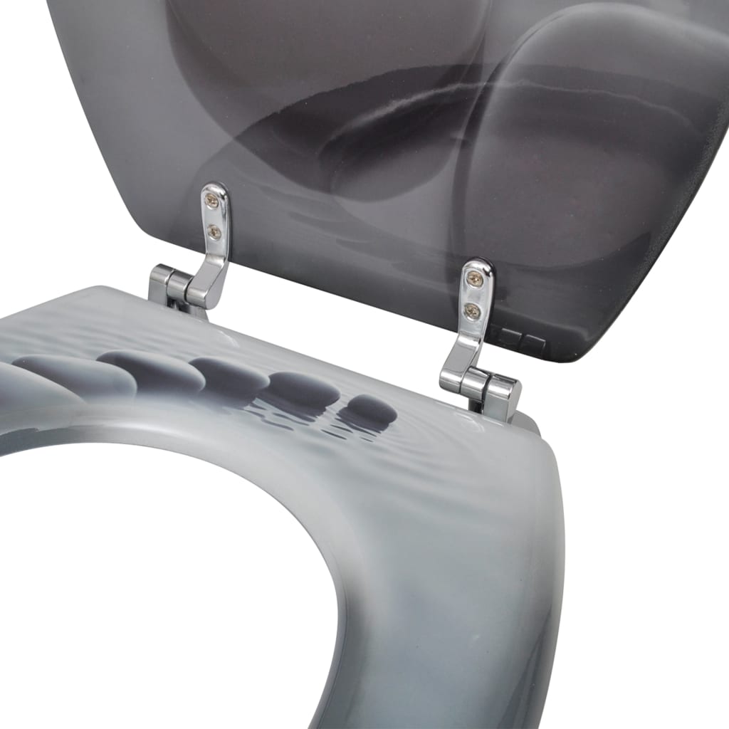 Tavolette WC con Coperchi 2 pz in MDF Design Pietre - homemem39