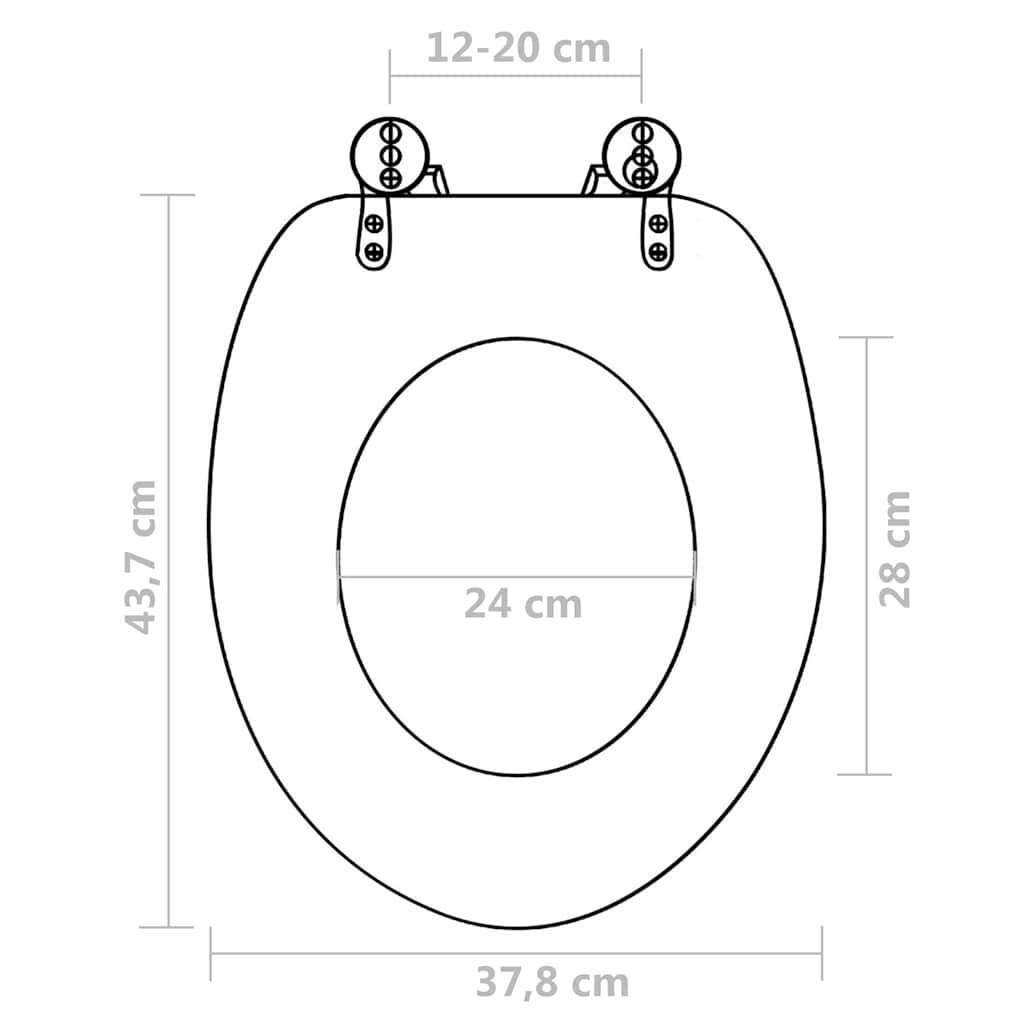Tavolette WC con Coperchi 2 pz in MDF Design Delfini | homemem39