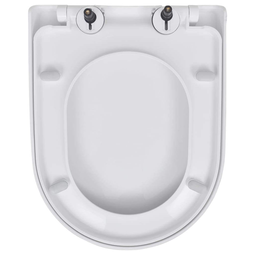 Copriwater a Chiusura Rallentata 2 pz Plastica Bianco - homemem39