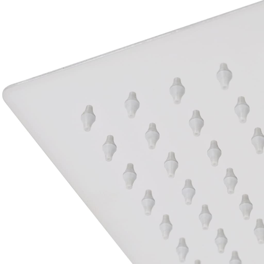 Soffione per Doccia a Pioggia 2pz Acciaio Inossidabile 25x25 cm - homemem39