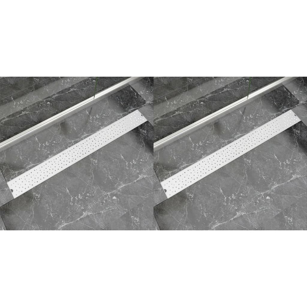 Scarico Doccia Lineare 2pz Design Bolle 1030x140mm Acciaio Inox - homemem39