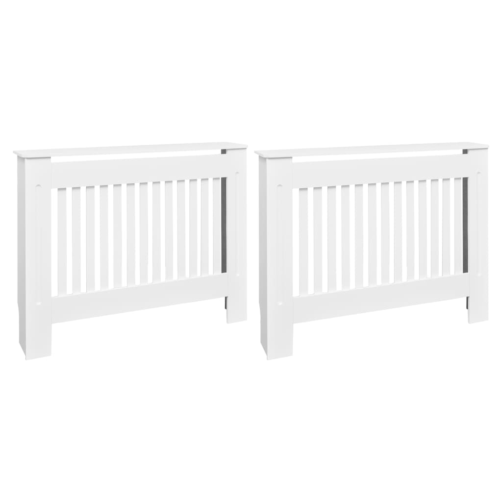 Copritermosifoni 2 pz in MDF 112 cm Bianco - homemem39