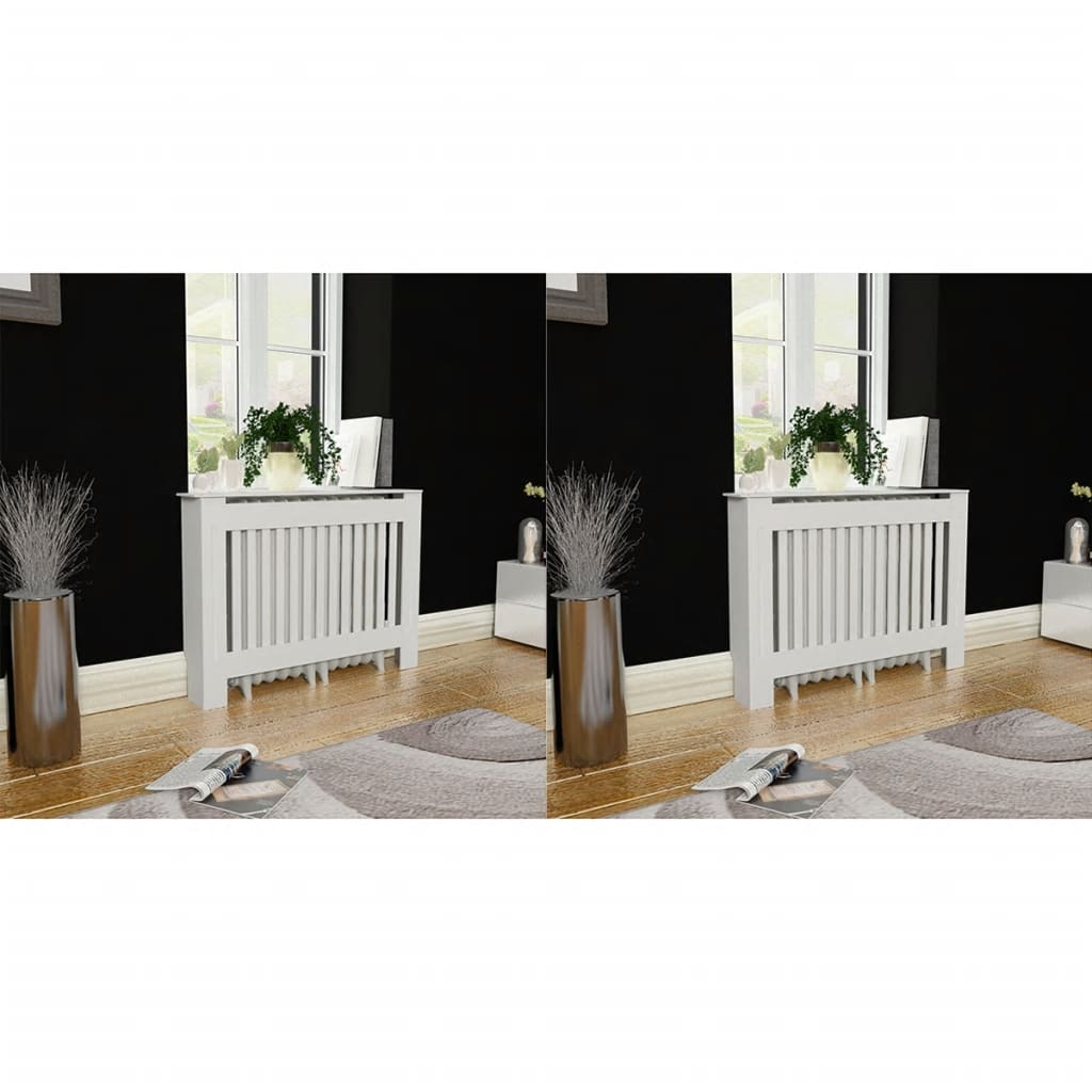 Copritermosifoni 2 pz in MDF 112 cm Bianco - homemem39