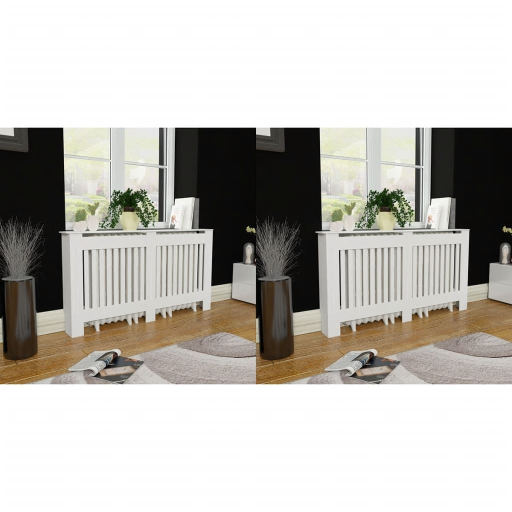 Copritermosifoni 2 pz in MDF 152 cm Bianchi - homemem39