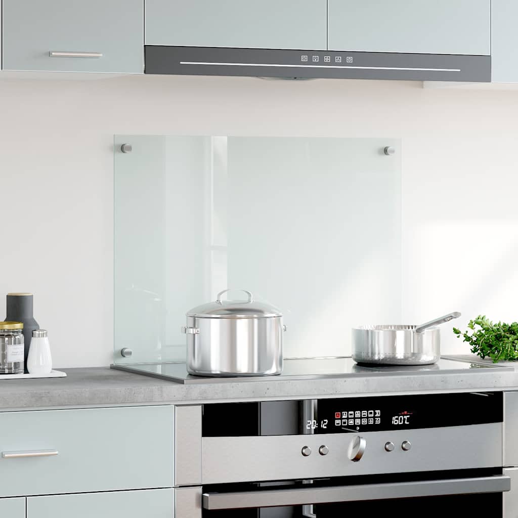 Paraschizzi per Cucina Trasparente 70x50 cm in Vetro Temperato | homemem39