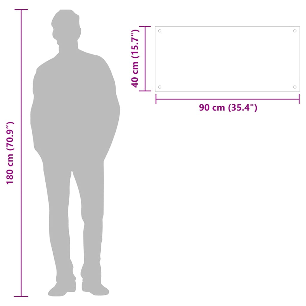 Paraschizzi per Cucina Trasparente 90x40 cm in Vetro Temperato