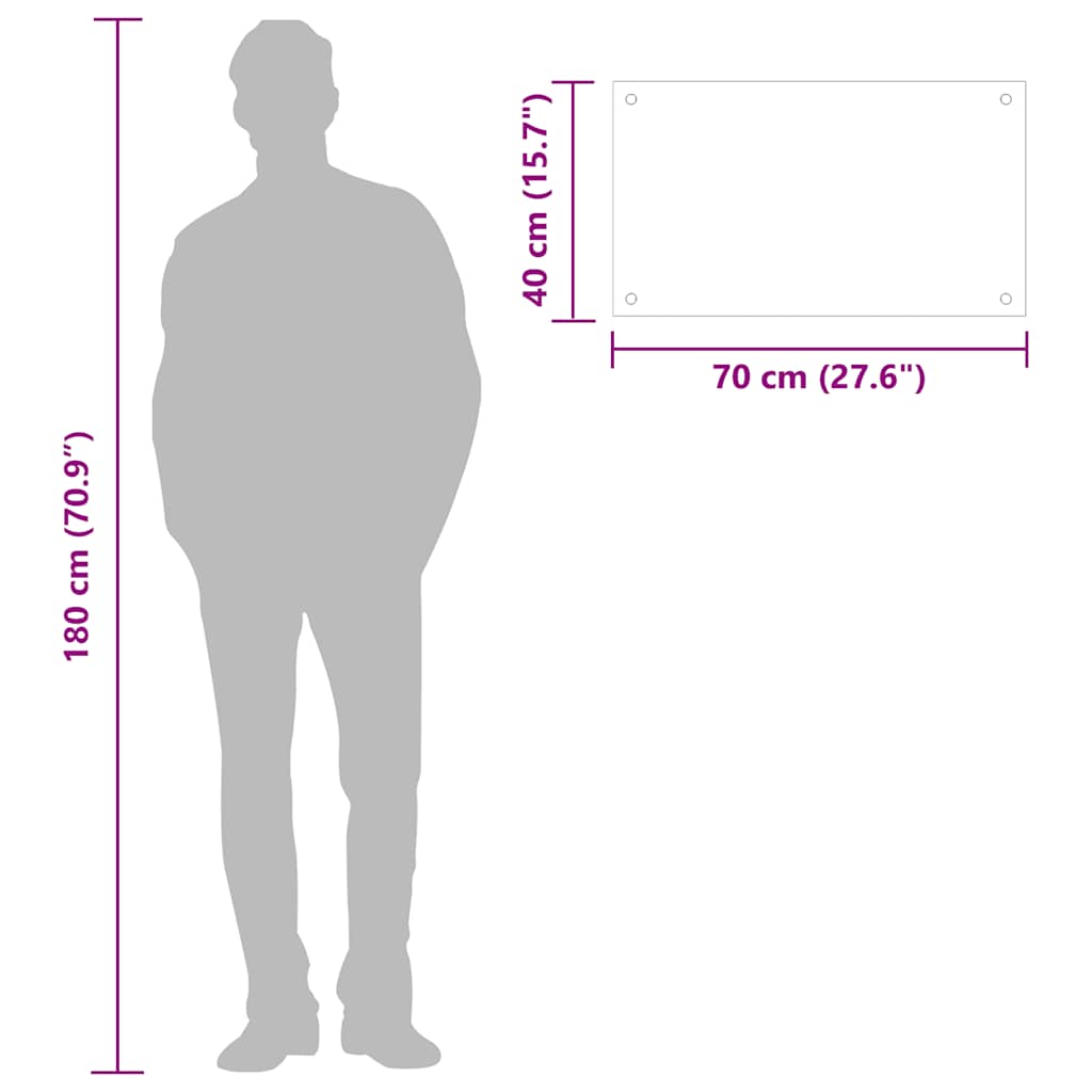 Paraschizzi per Cucina Nero 70x40 cm in Vetro Temperato