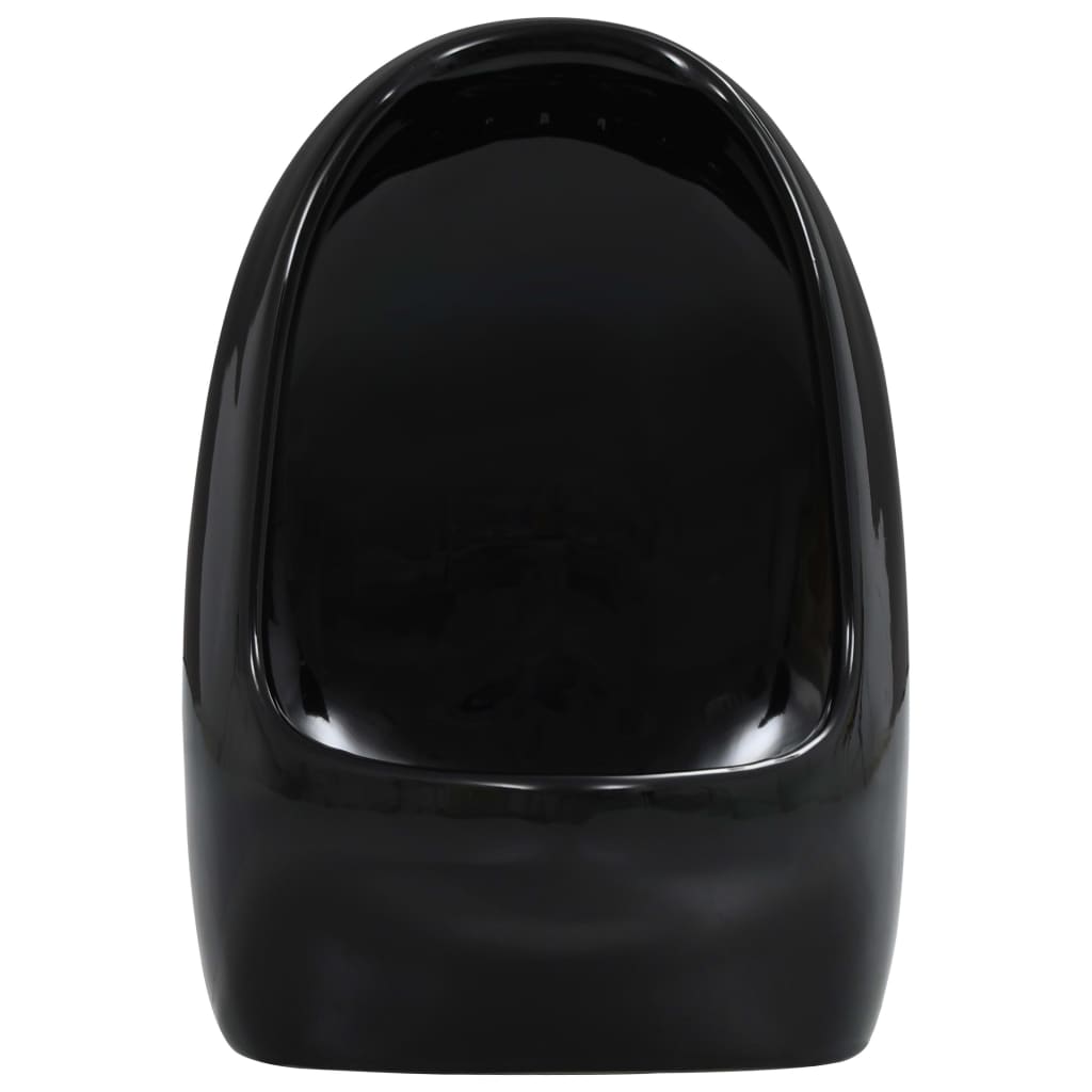 Orinatoio Sospeso con Sciacquone in Ceramica Nero - homemem39