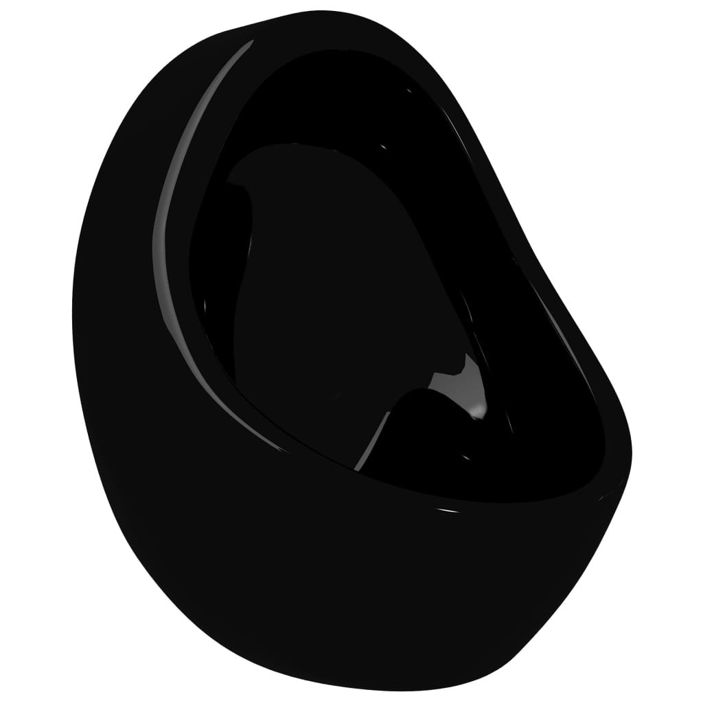 Orinatoio Sospeso con Sciacquone in Ceramica Nero - homemem39