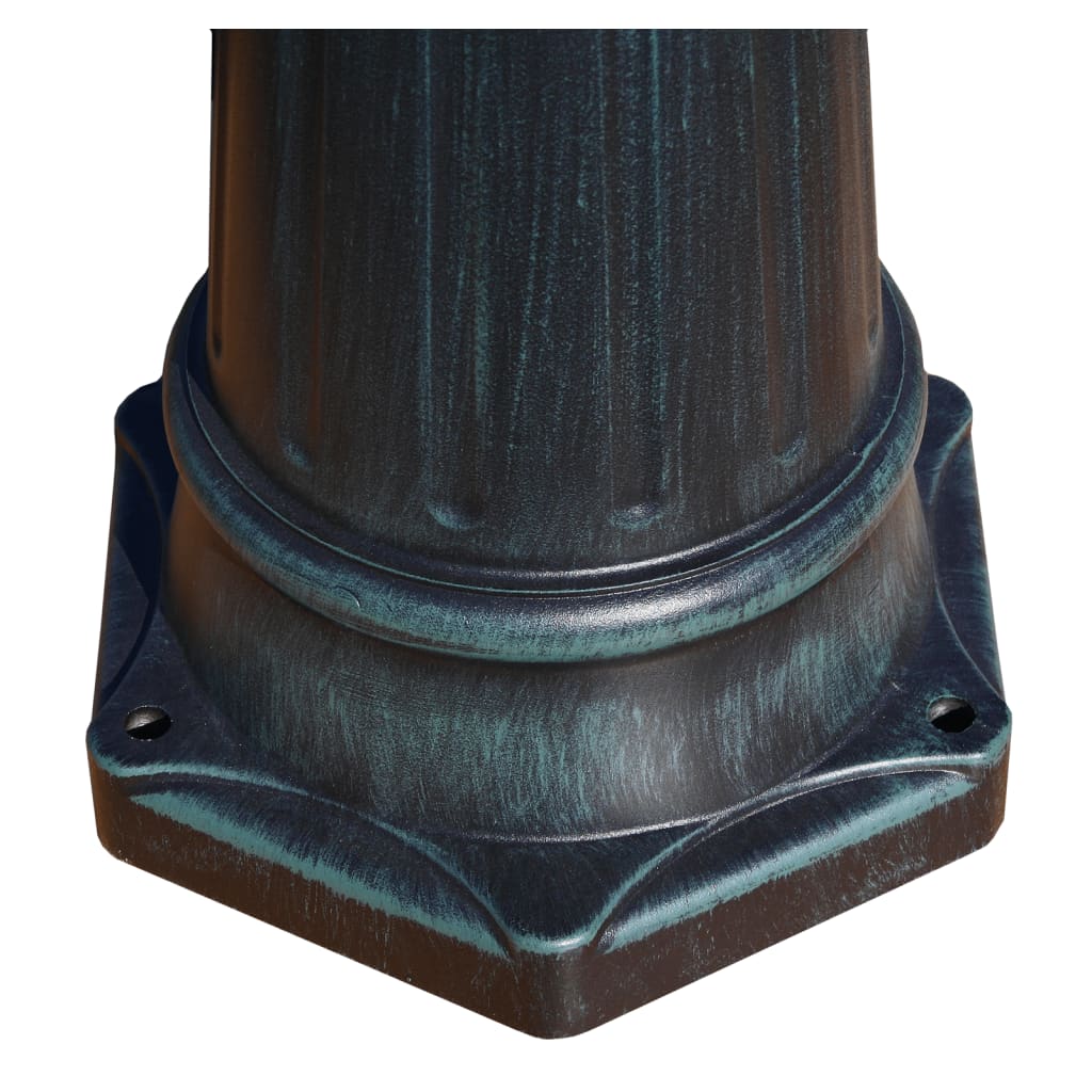 Lampione da Giardino 3 Bracci 215 cm Verde Scuro/Nero Alluminio | homemem39