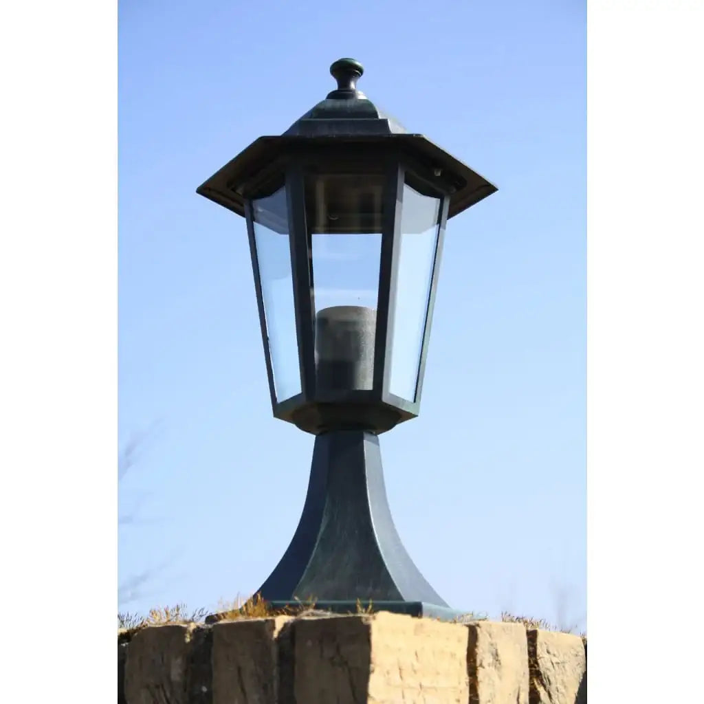 Lampione da Giardino Verde Scuro/Nero in Alluminio - homemem39