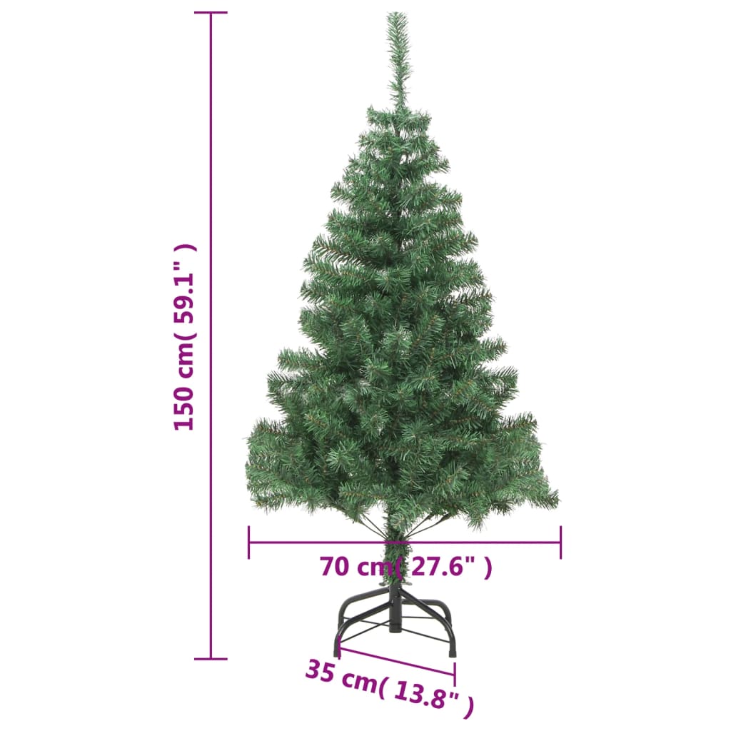 Albero di Natale Artificiale con Supporto 150 cm 380 Rami | homemem39