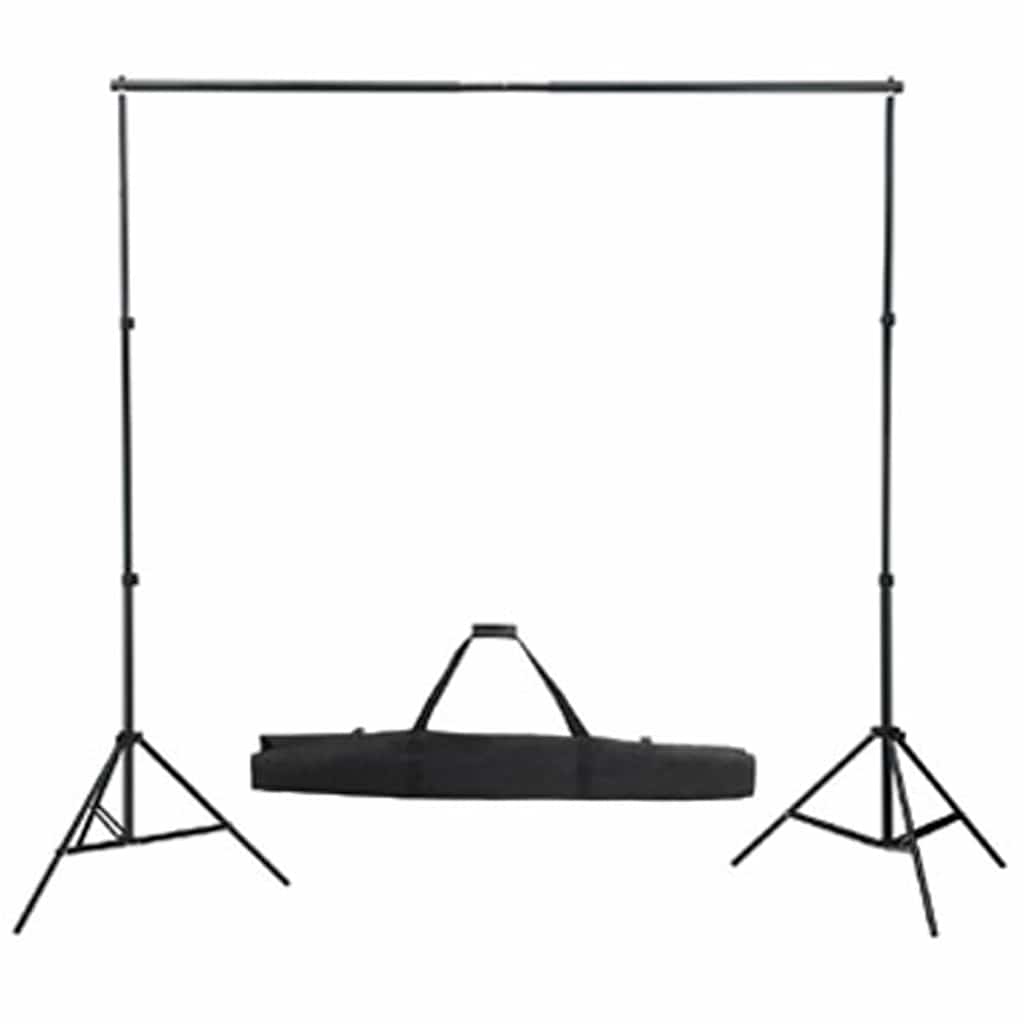 Set Studio Fotografico Fondale Nero 600x300 cm e Luci - homemem39