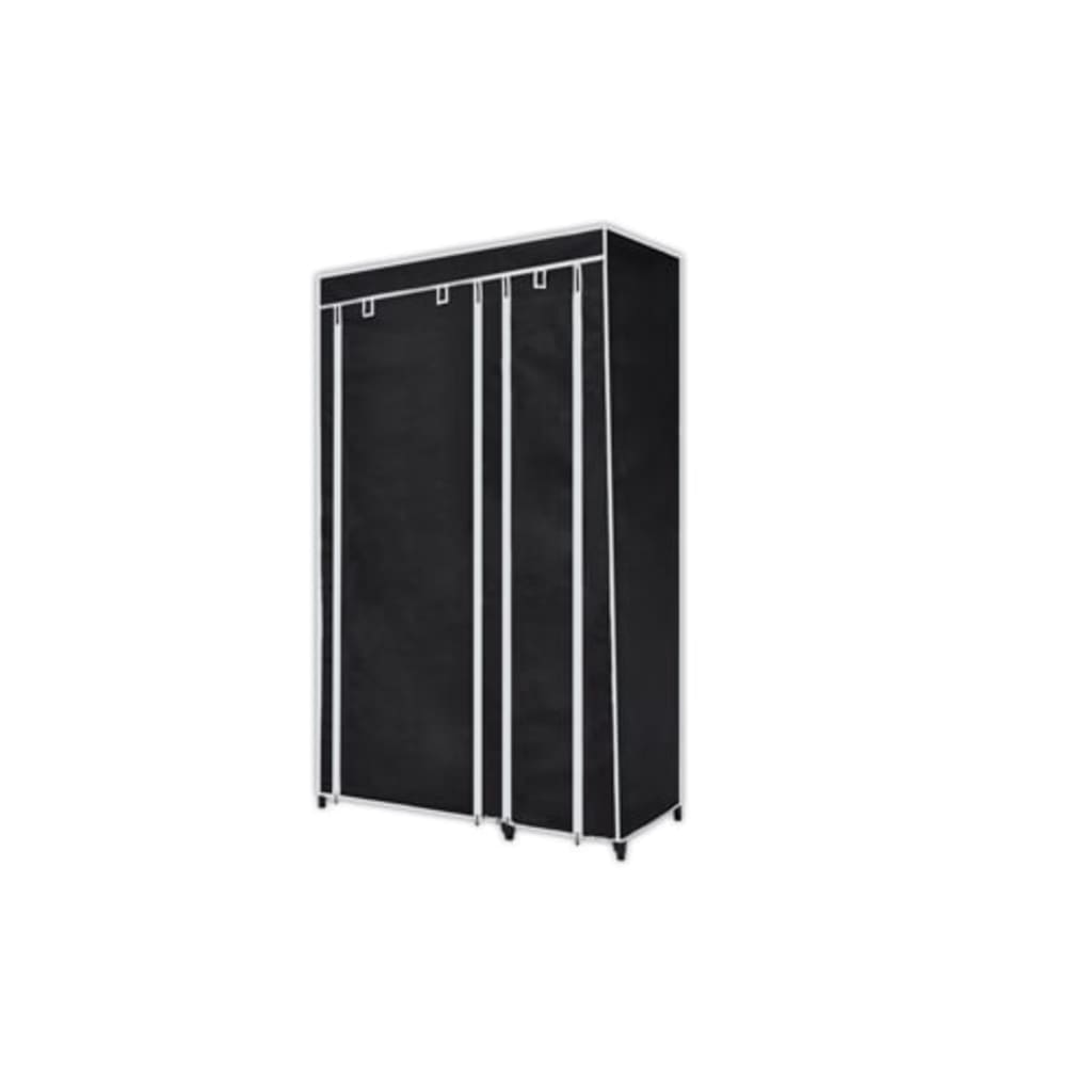 Armadio Guardaroba Pieghevole Nero 110 x 45 x 175 cm - homemem39