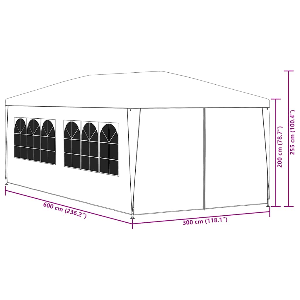 Tenda per Feste 3x6 m Blu - homemem39
