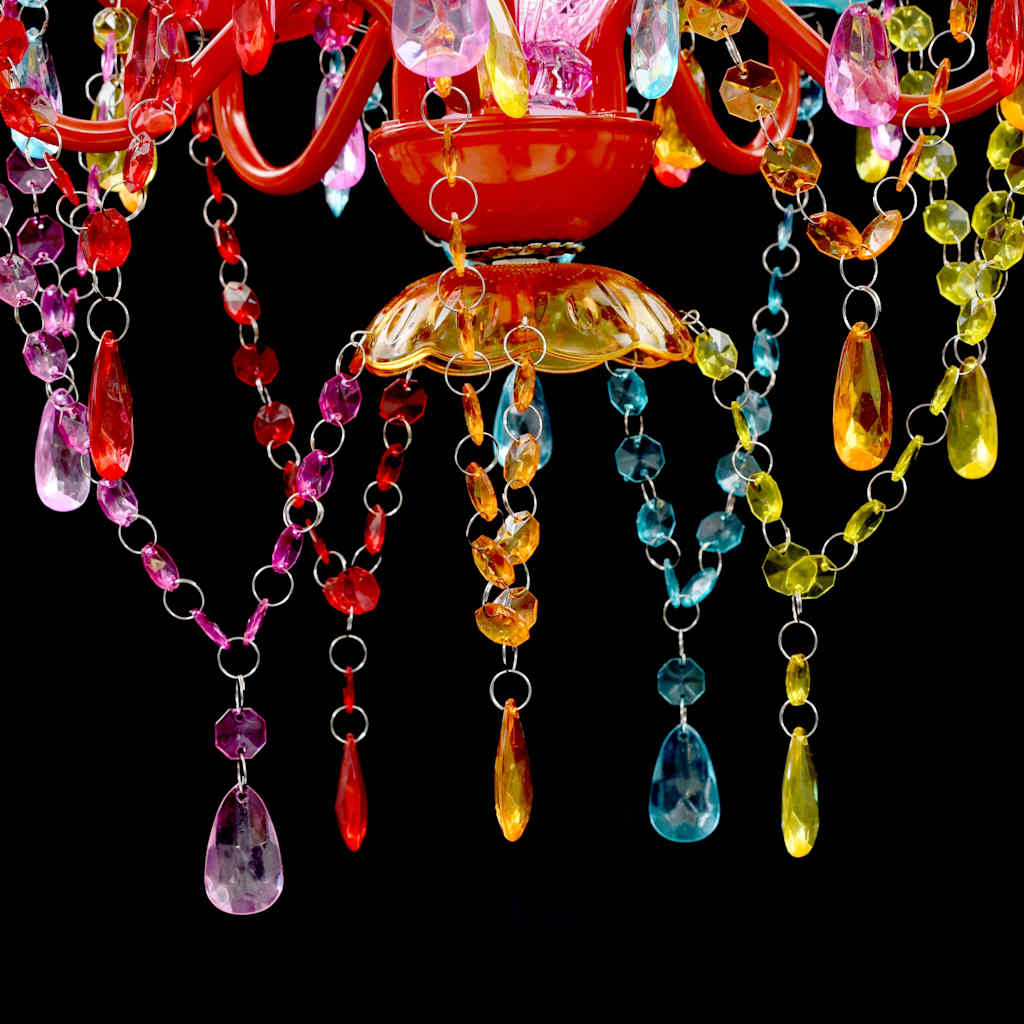 Lampadario in Cristallo 5 Lampadine Multicolore - homemem39