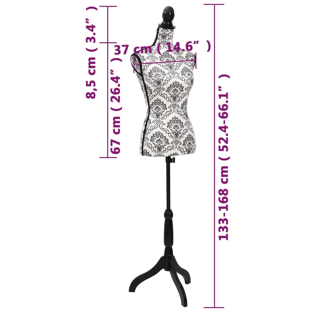 Busto Sartoriale Donna Bianco e Nero | homemem39