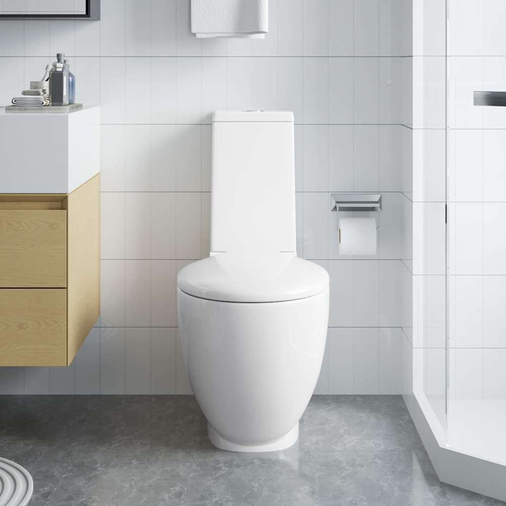 Vaso WC in Ceramica con Scarico Dietro Bianco - homemem39