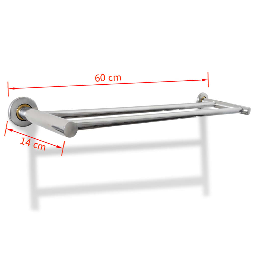 Porta Asciugamani in Acciaio Inox 2 Barre - homemem39