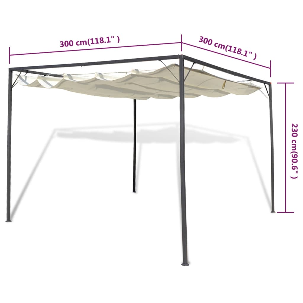 Gazebo da Giardino con Tettuccio Retrattile | homemem39