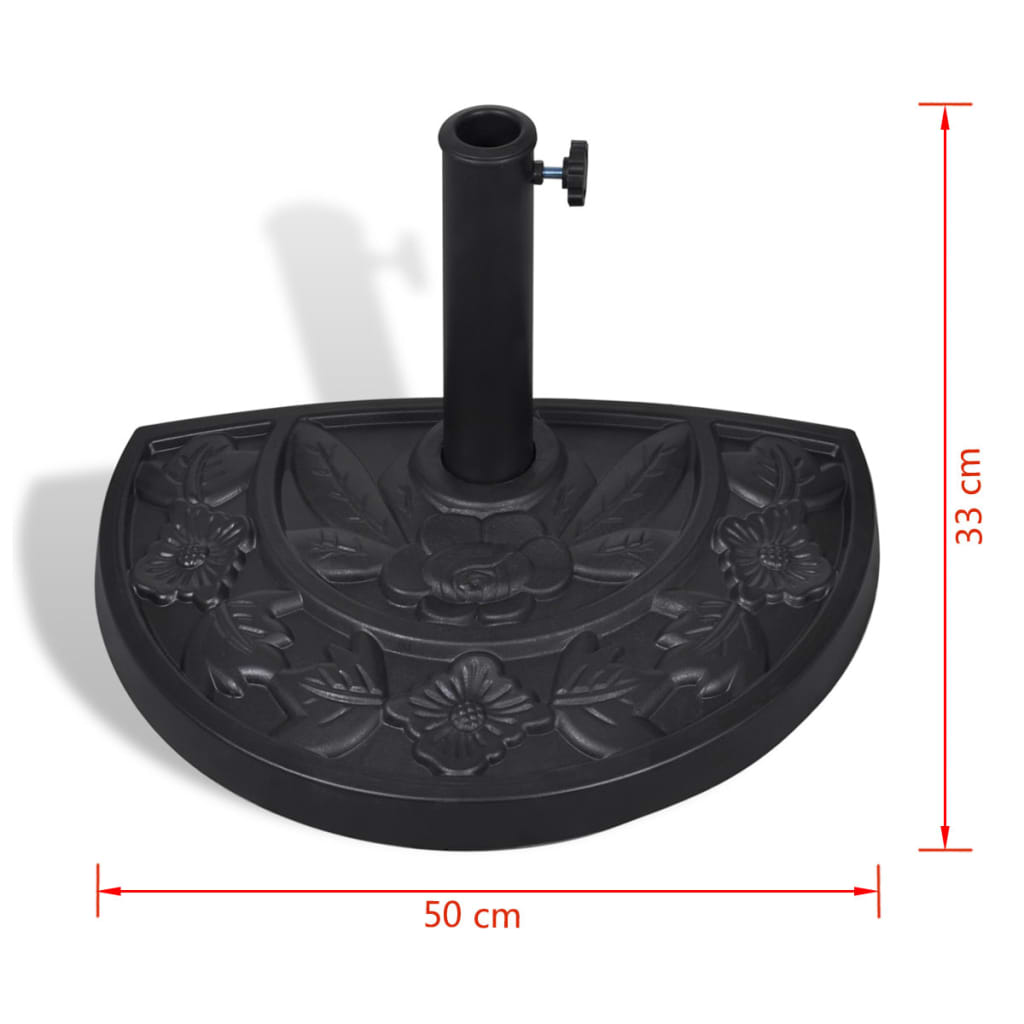 Base per parasole/ombrellone semicircolare in resina - homemem39