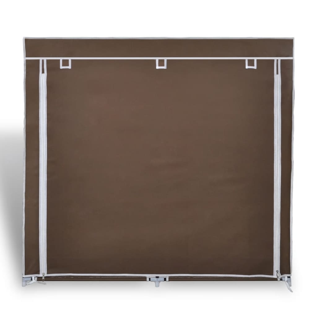 Scarpiera in Tessuto Richiudibile 115 x 28 x 110 cm Marrone - homemem39