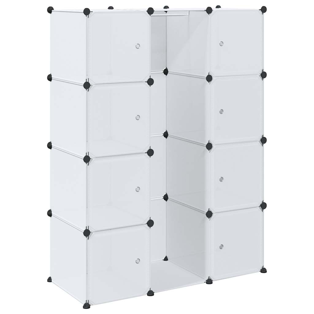 Armadio Modulare con 9 Scomparti 109x36,5x143 cm Bianco - homemem39