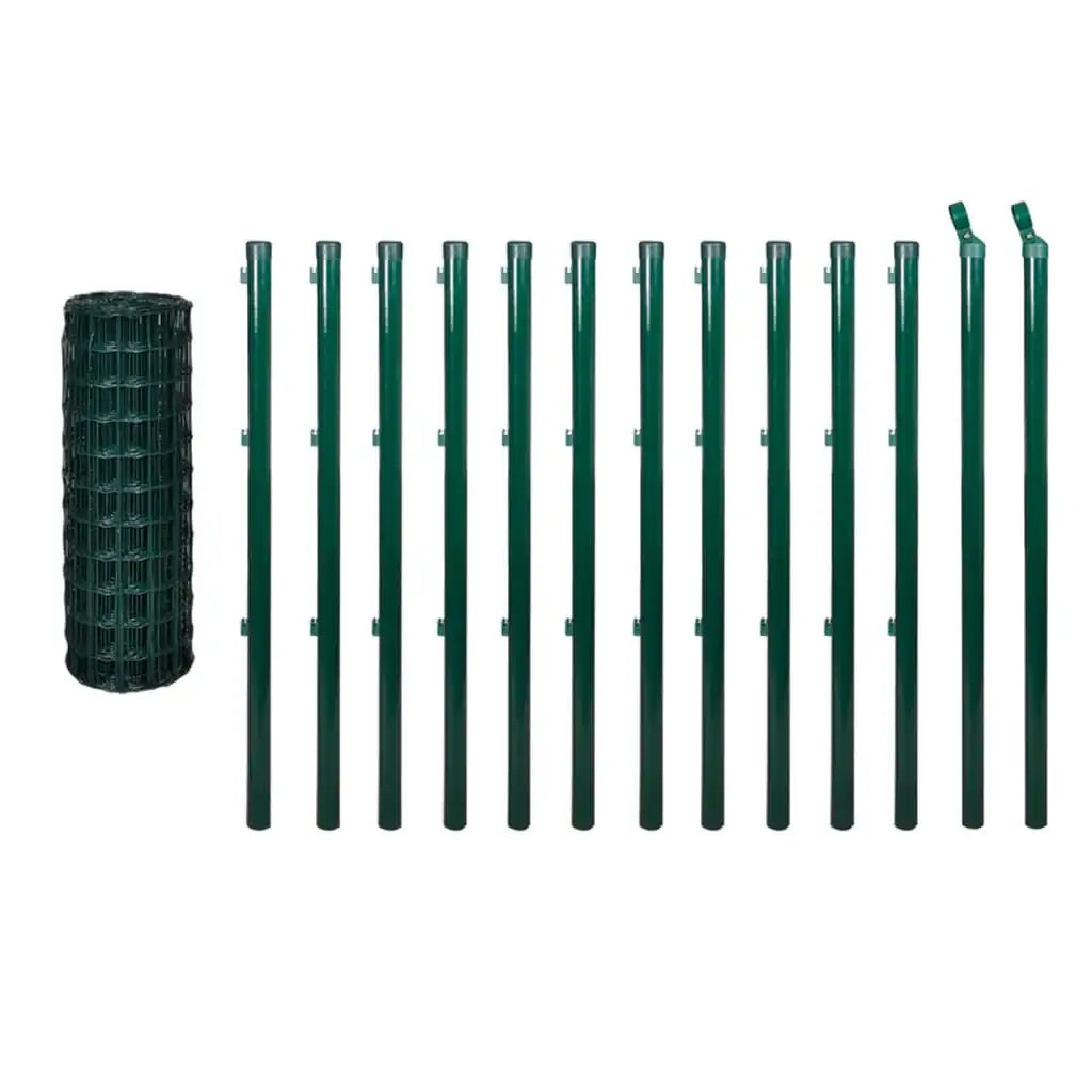 Recinzione Europea in Acciaio 25 x 1,5 m Verde | homemem39