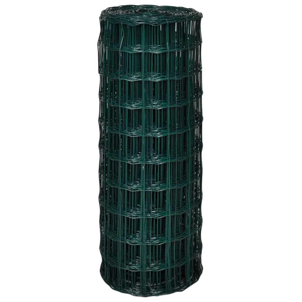 Recinzione Europea in Acciaio 25 x 1,0 m Verde | homemem39