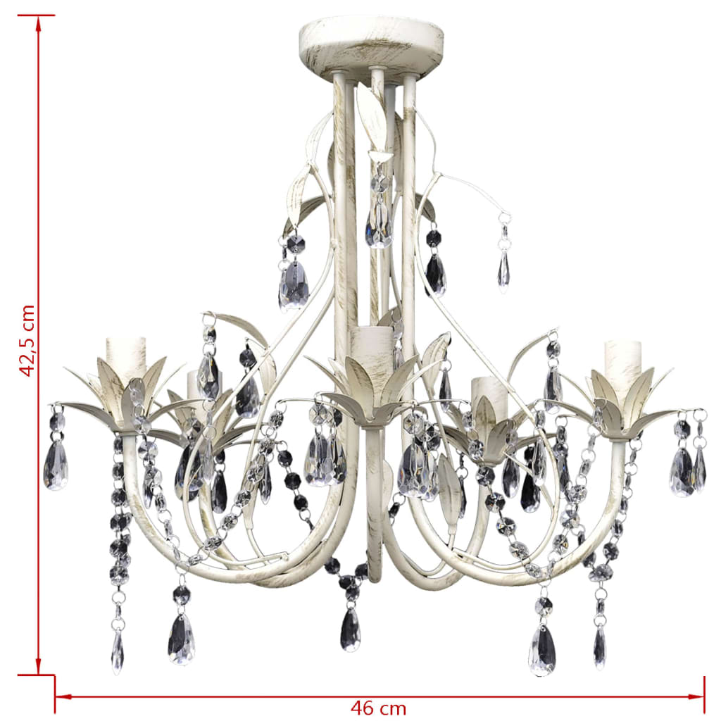 Lampada da Soffitto Lampadario in Cristallo con 5 Portalampade - homemem39