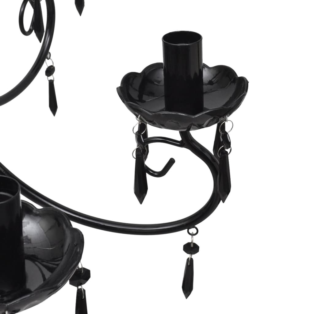 Lampada da Soffitto Pendente Elegante Nera 6 Portalampade - homemem39