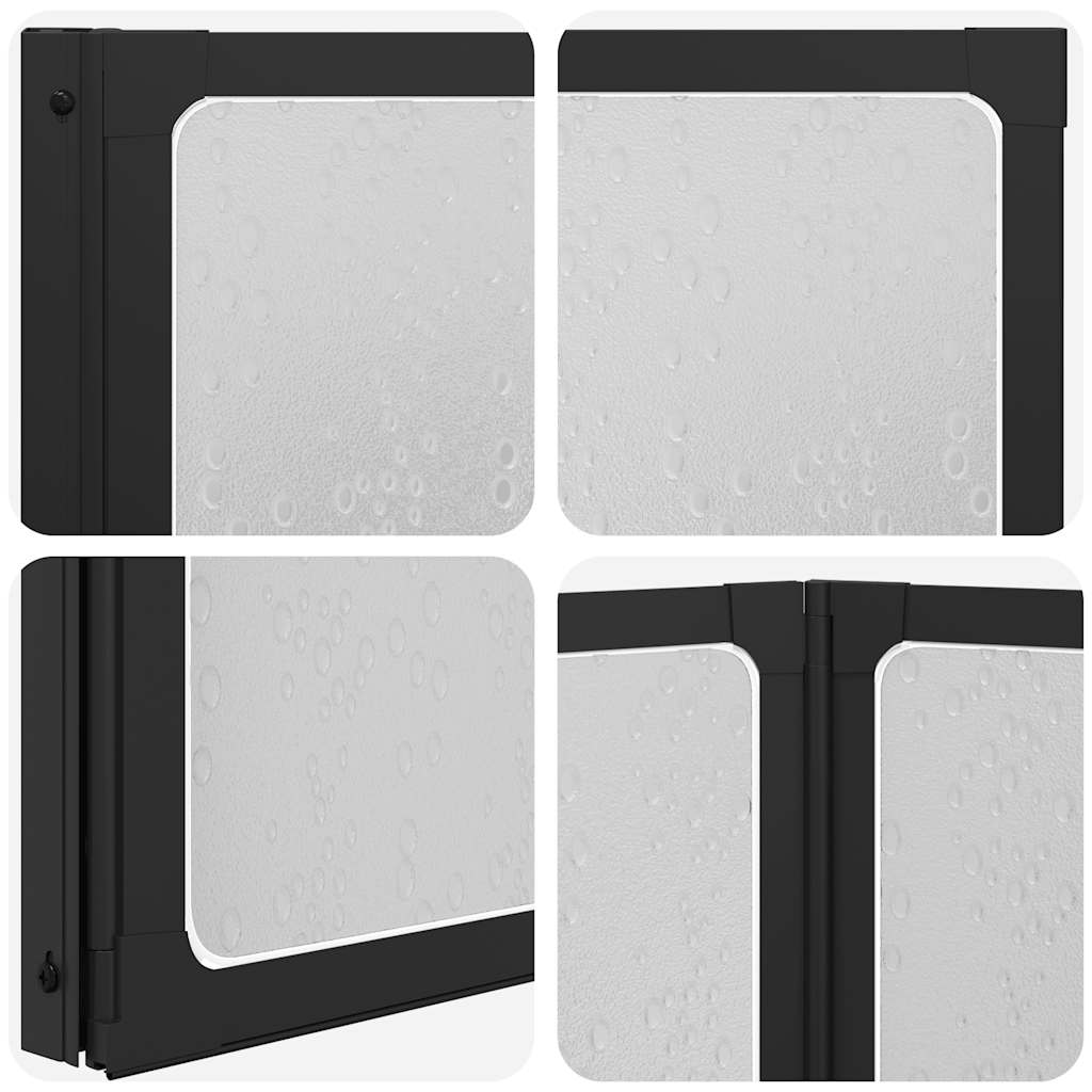 Doccia da bagno a parete 141 x 132 cm 3 Pannelli pieghevoli - homemem39