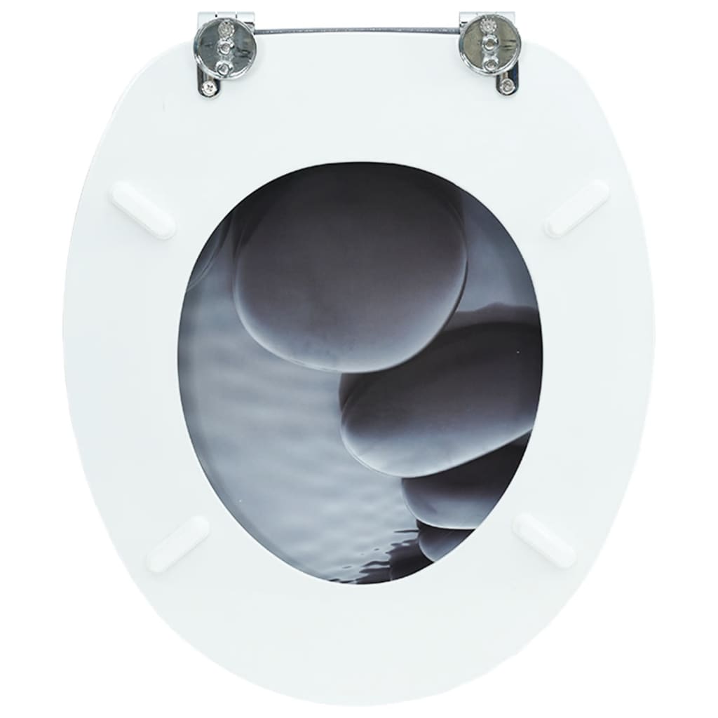 Sedile WC in MDF con Coperchio Design Pietre - homemem39