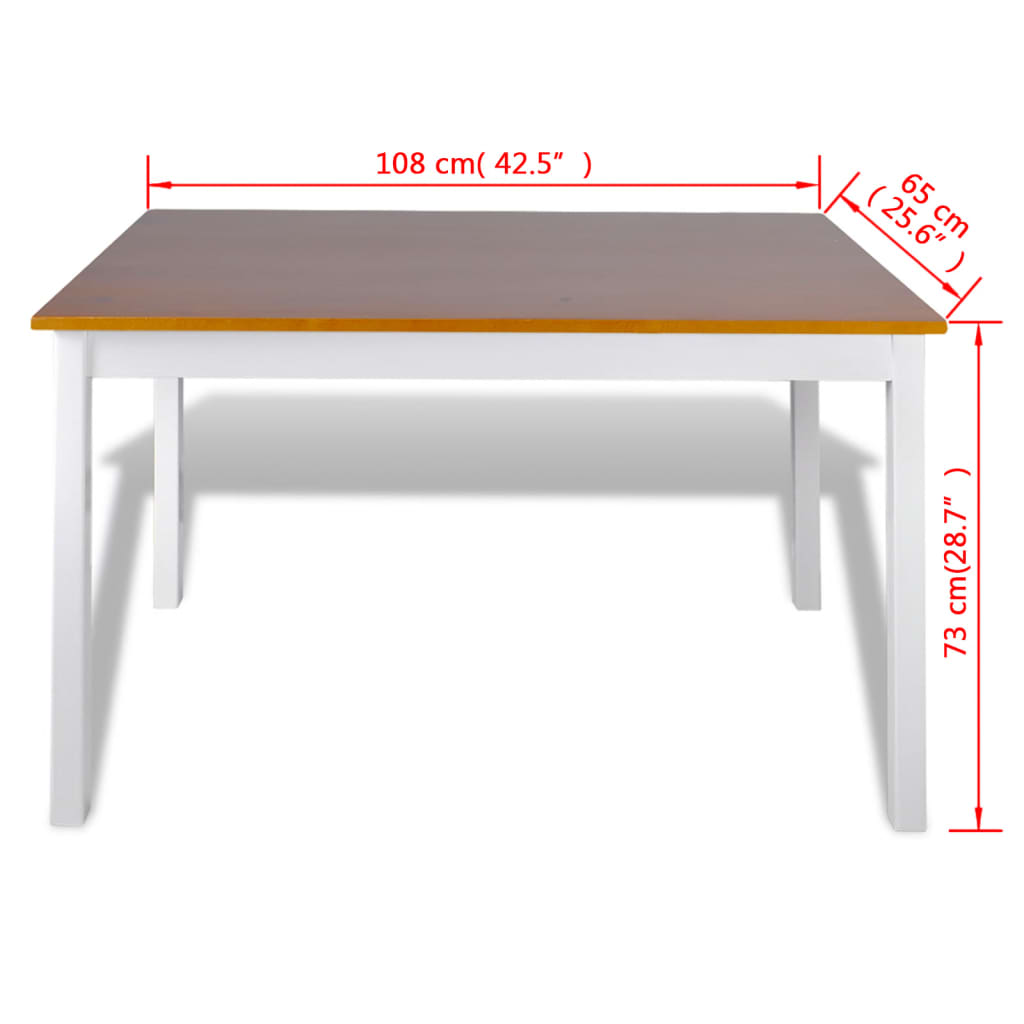 Set da Pranzo 5 pz Marrone e Bianco - homemem39