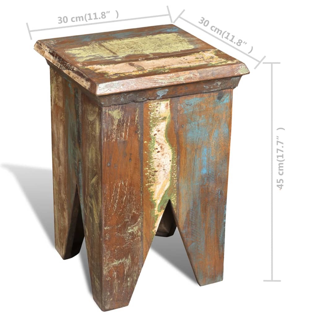 Sgabello in Legno Massello di Recupero | homemem39