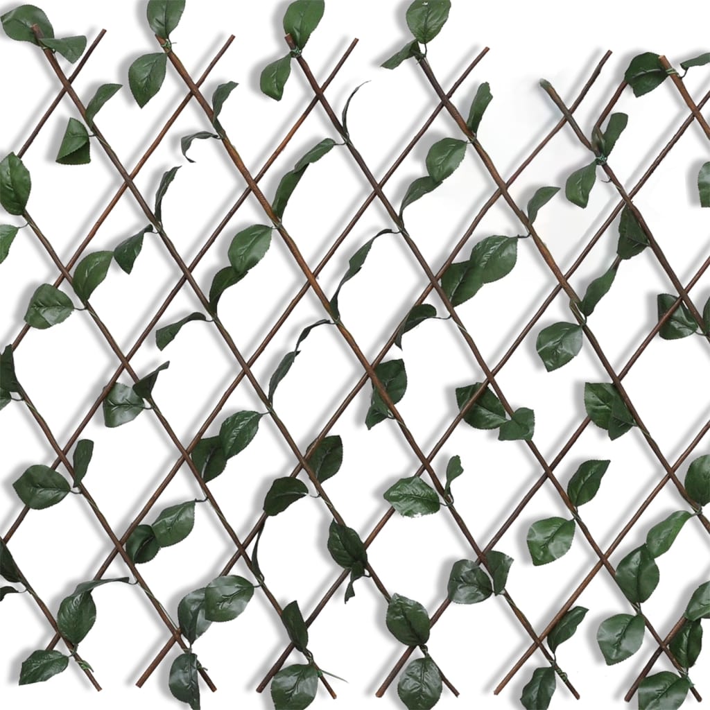 Recinto in Salice a Traliccio 5 pz Foglie Artificiali 180x90 cm - homemem39