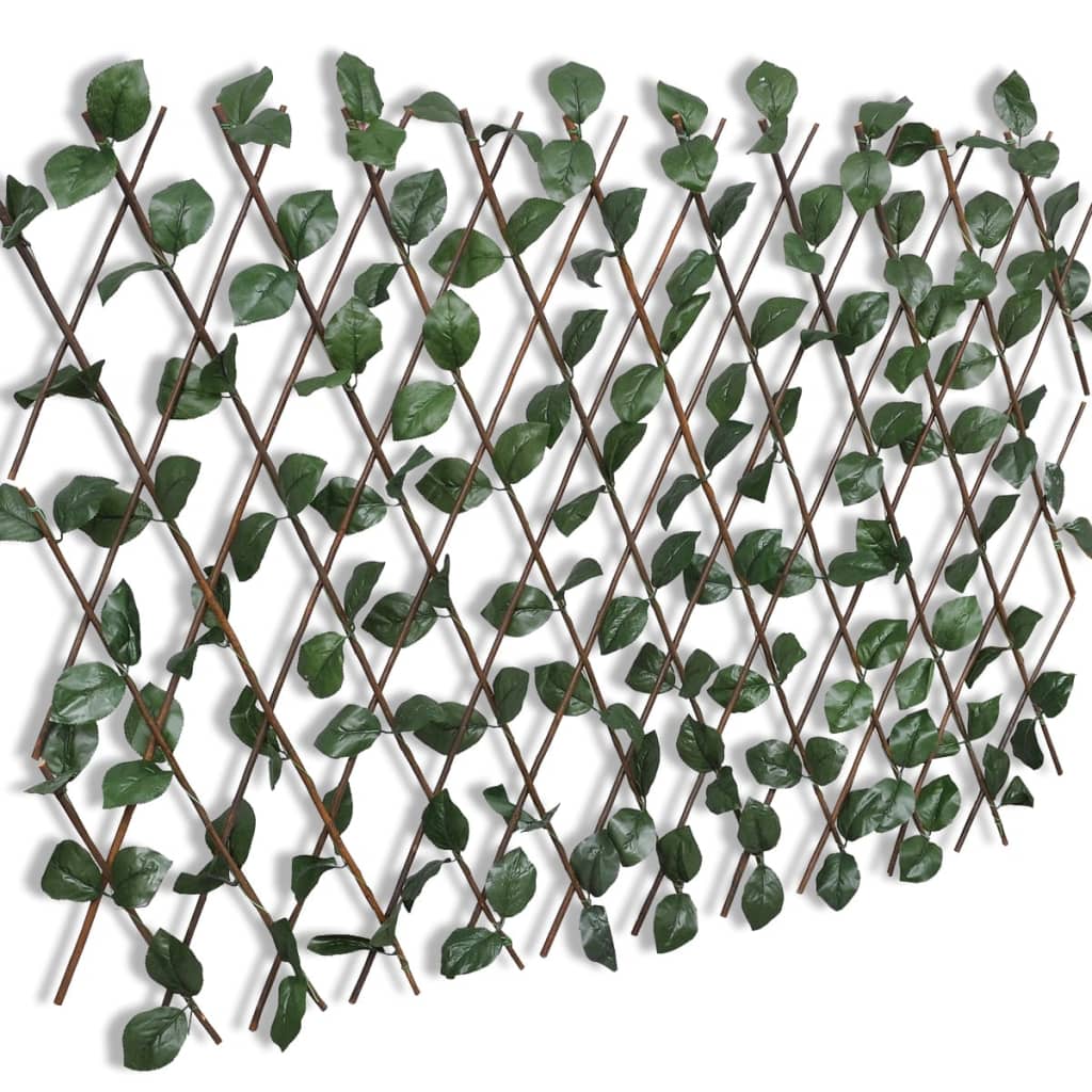 Recinto in Salice a Traliccio 5 pz Foglie Artificiali 180x90 cm - homemem39
