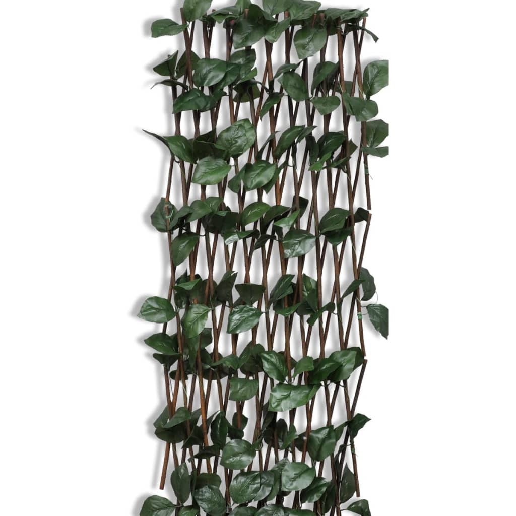 Recinto in Salice a Traliccio 5 pz Foglie Artificiali 180x90 cm - homemem39