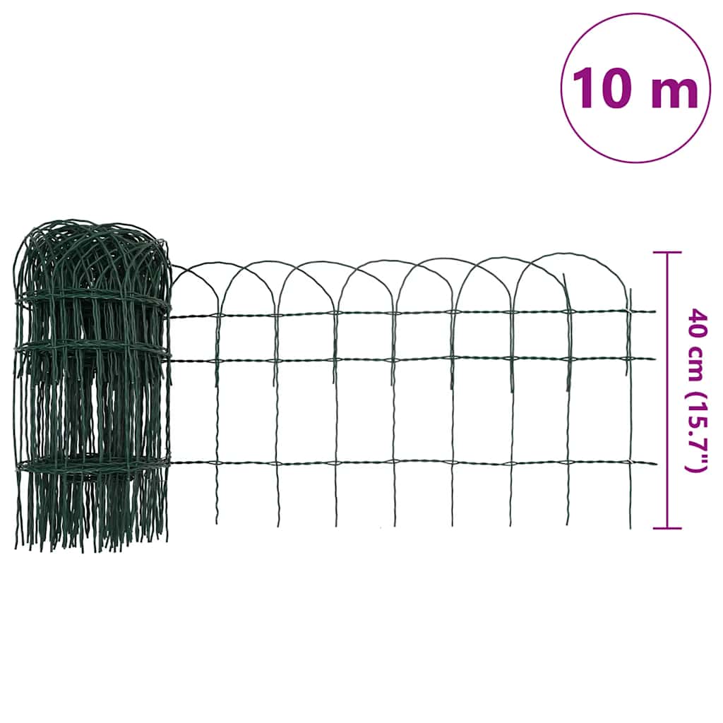 Recinzione per Giardino in Ferro Verniciato a Polvere 10x0,4 m | homemem39
